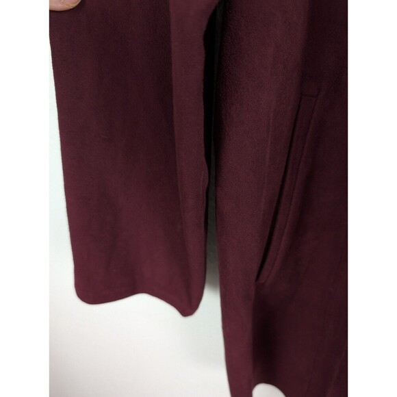 Chico's Faux Suede Overcoat Jacket Burgundy Size 20 / 22 - Picture 3 of 8